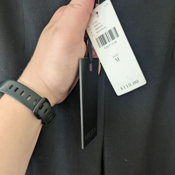 Anthropologie Greylin Leni Frill Flared Black Dress Pants Trousers Size Medium - Picture 8 of 10